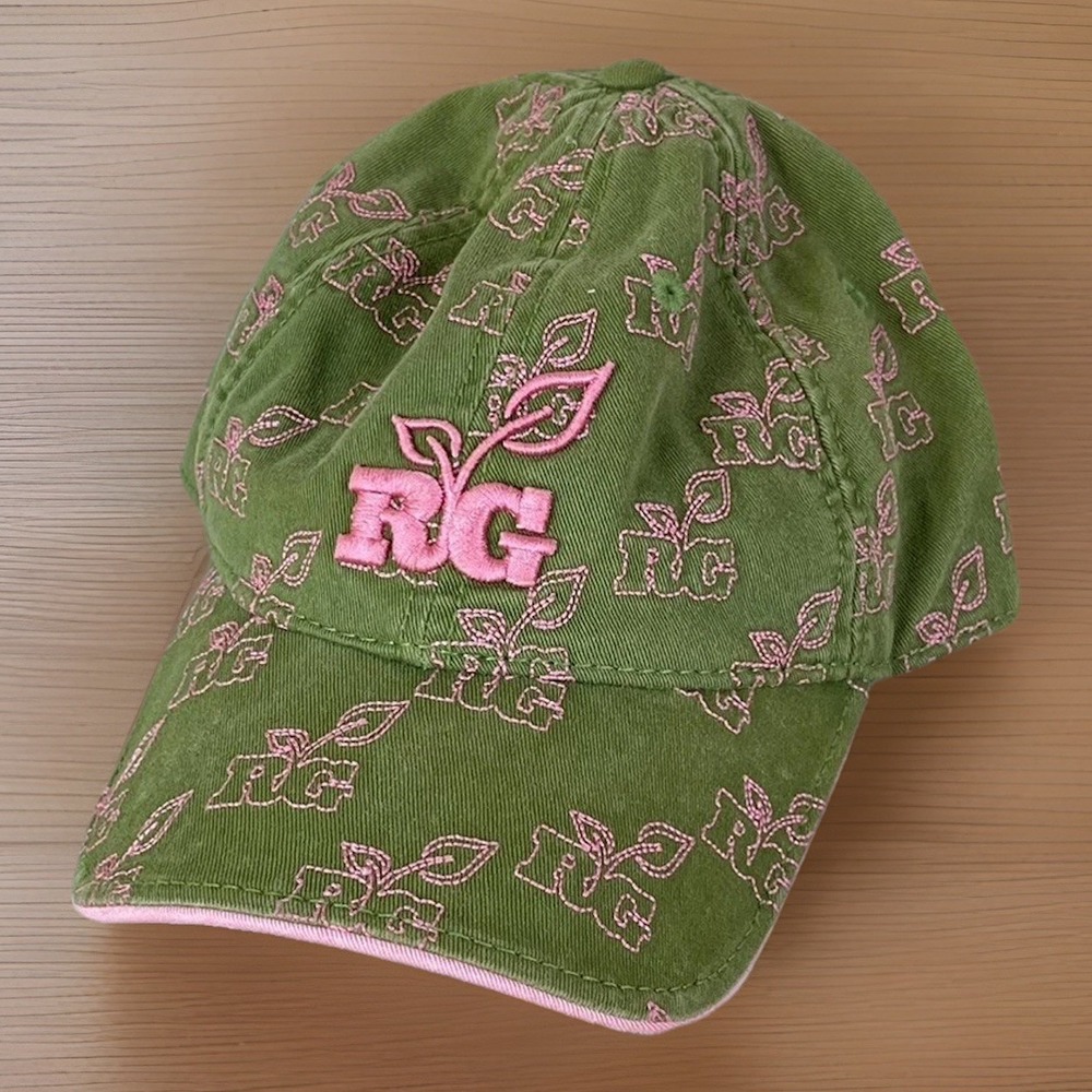 Realtree Girl Embroidered Hat Green Pink RG Cap Adjustable Strapback OS Cotton